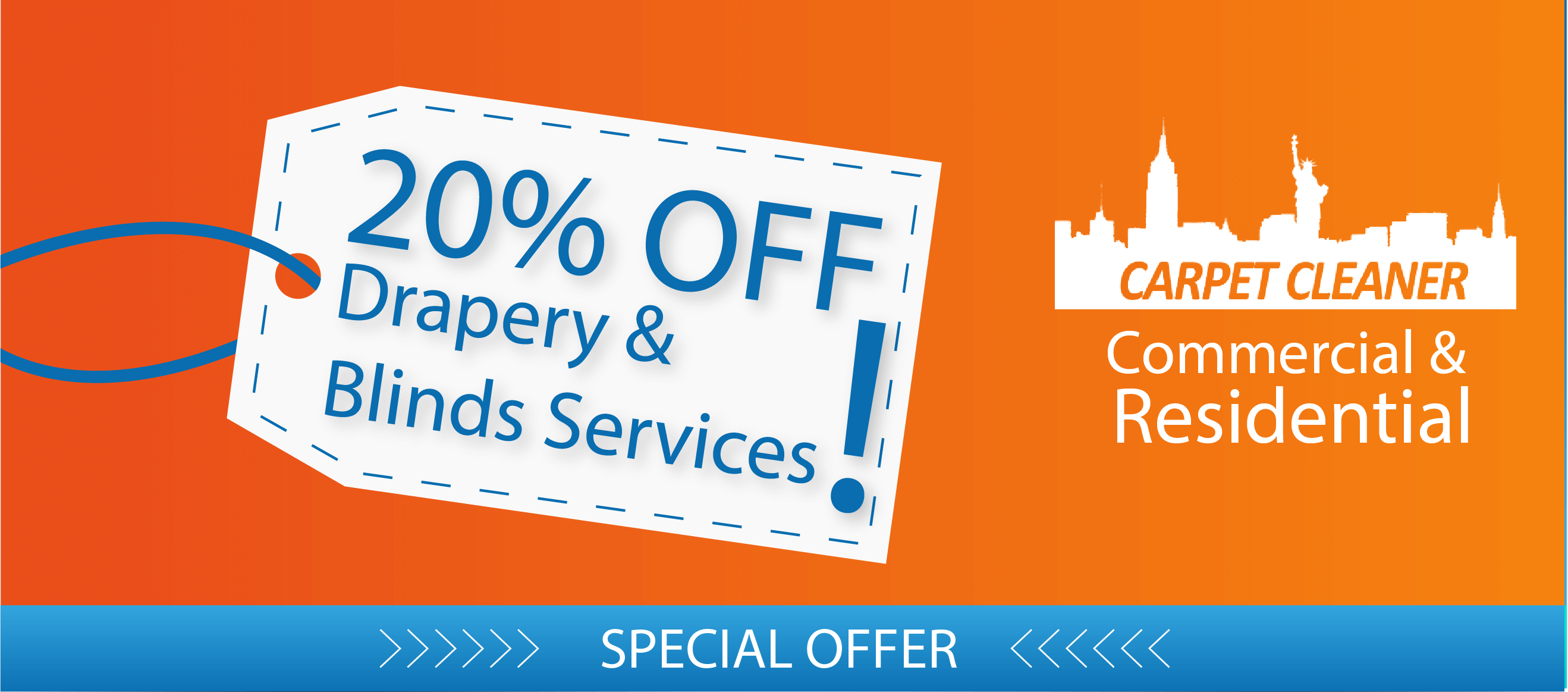 Drapery Cleaning and Blinds Treatment Services Special offer